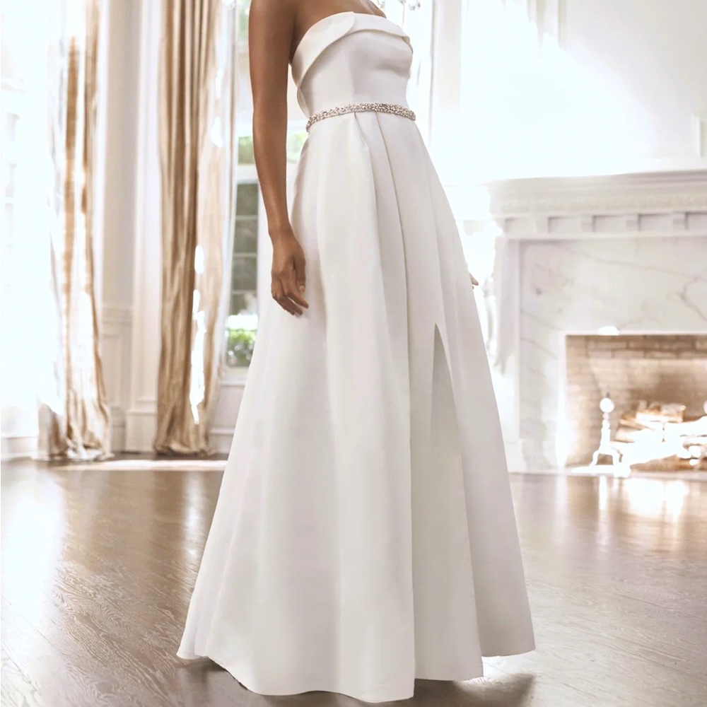 NWT SACHIN and BABI Brielle gown in ivory off white size 4